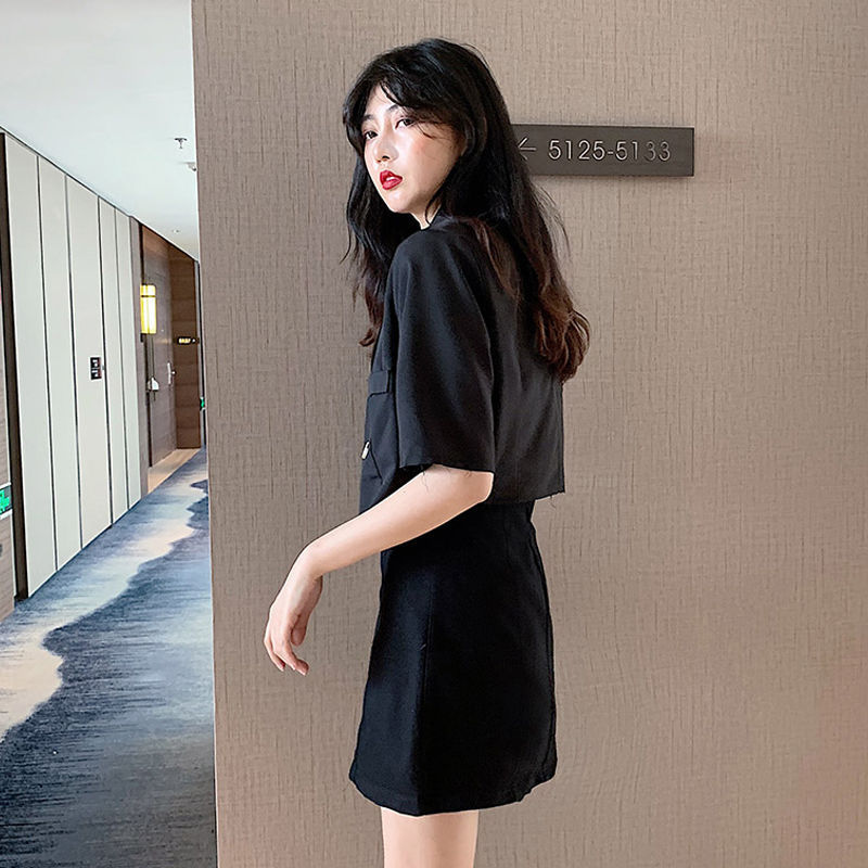 Summer Korean Style High Waist Thin Western Style Small Tailored Suit Top Women's Coat