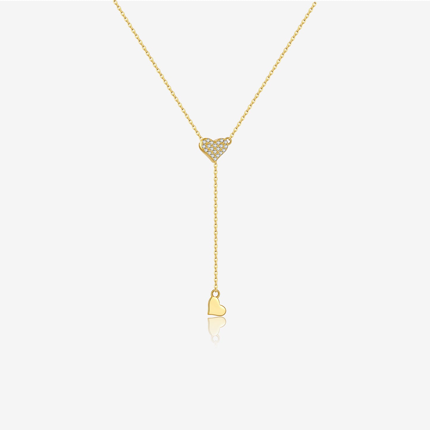 925 Sterling Silver Pull-out Love Y Necklace