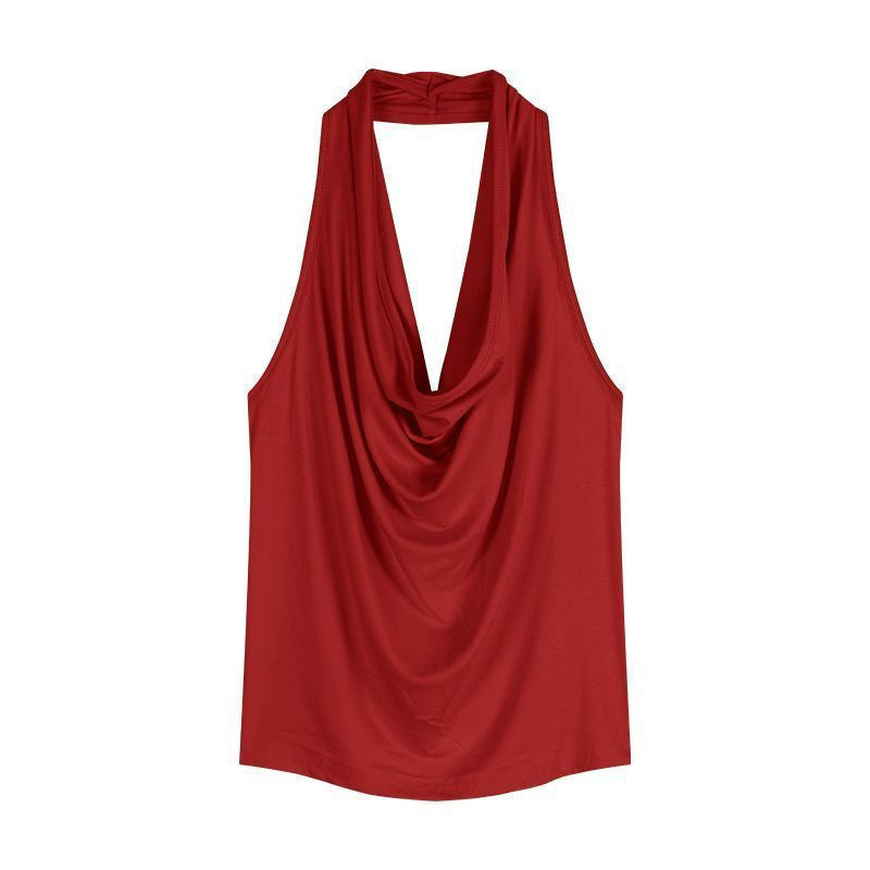 Fashion Korean Style Pure Desire Style Halter Sleeveless Vest For Women