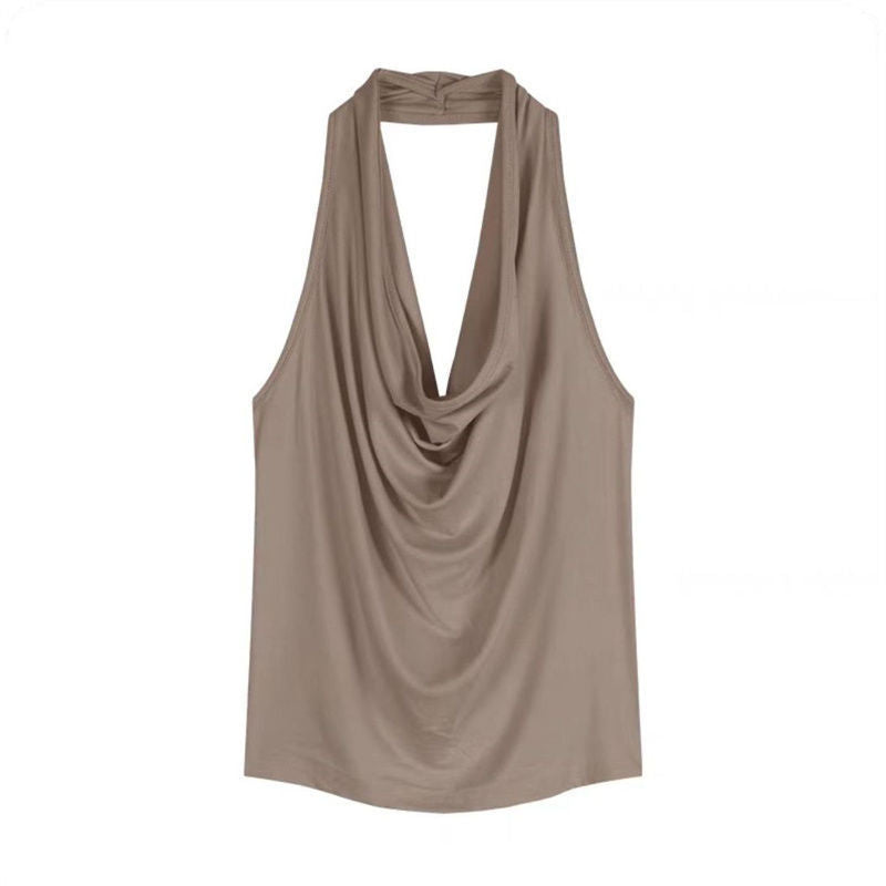 Fashion Korean Style Pure Desire Style Halter Sleeveless Vest For Women