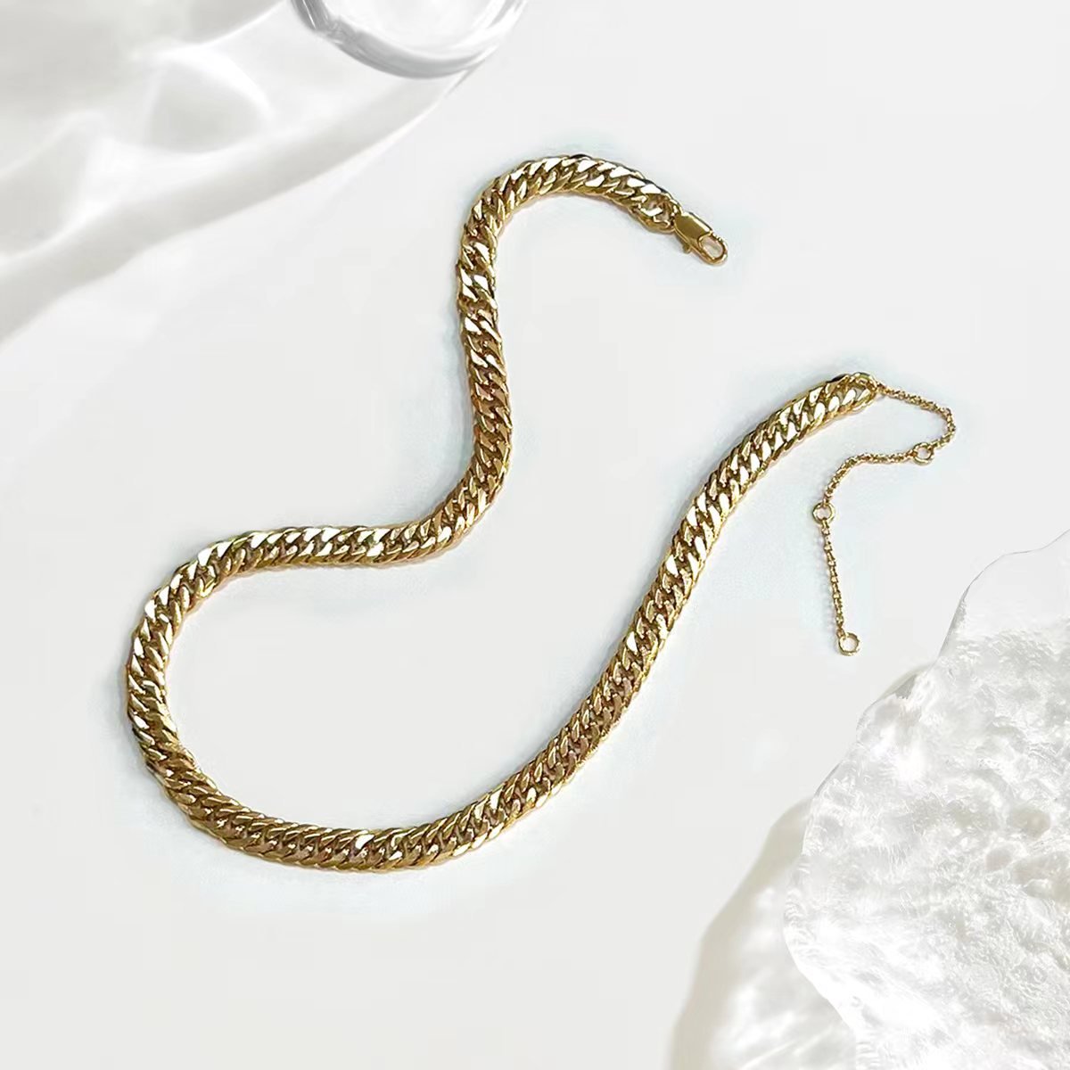 5mm Cuban Chain Men's Necklace Shiny 18 Inch
