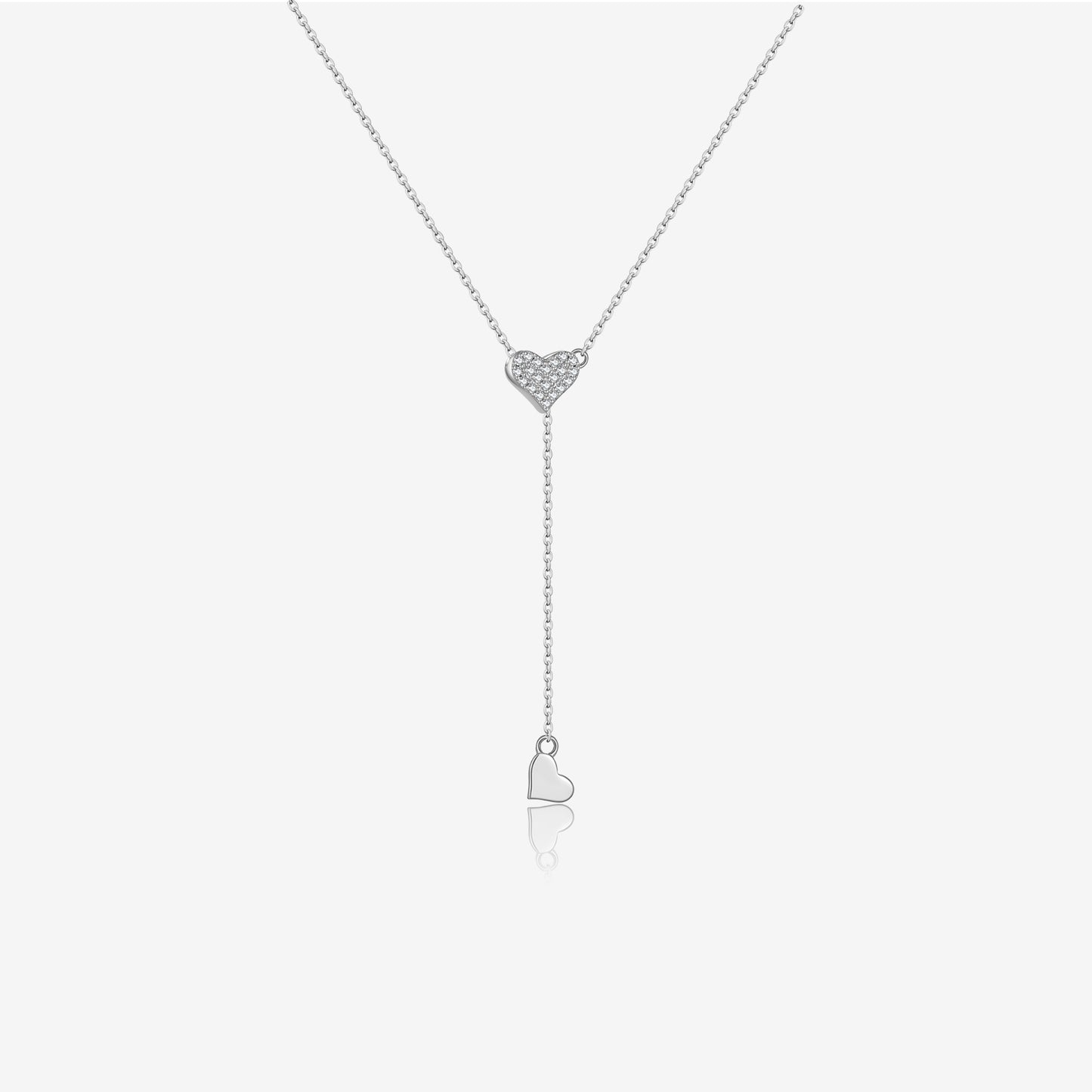 925 Sterling Silver Pull-out Love Y Necklace