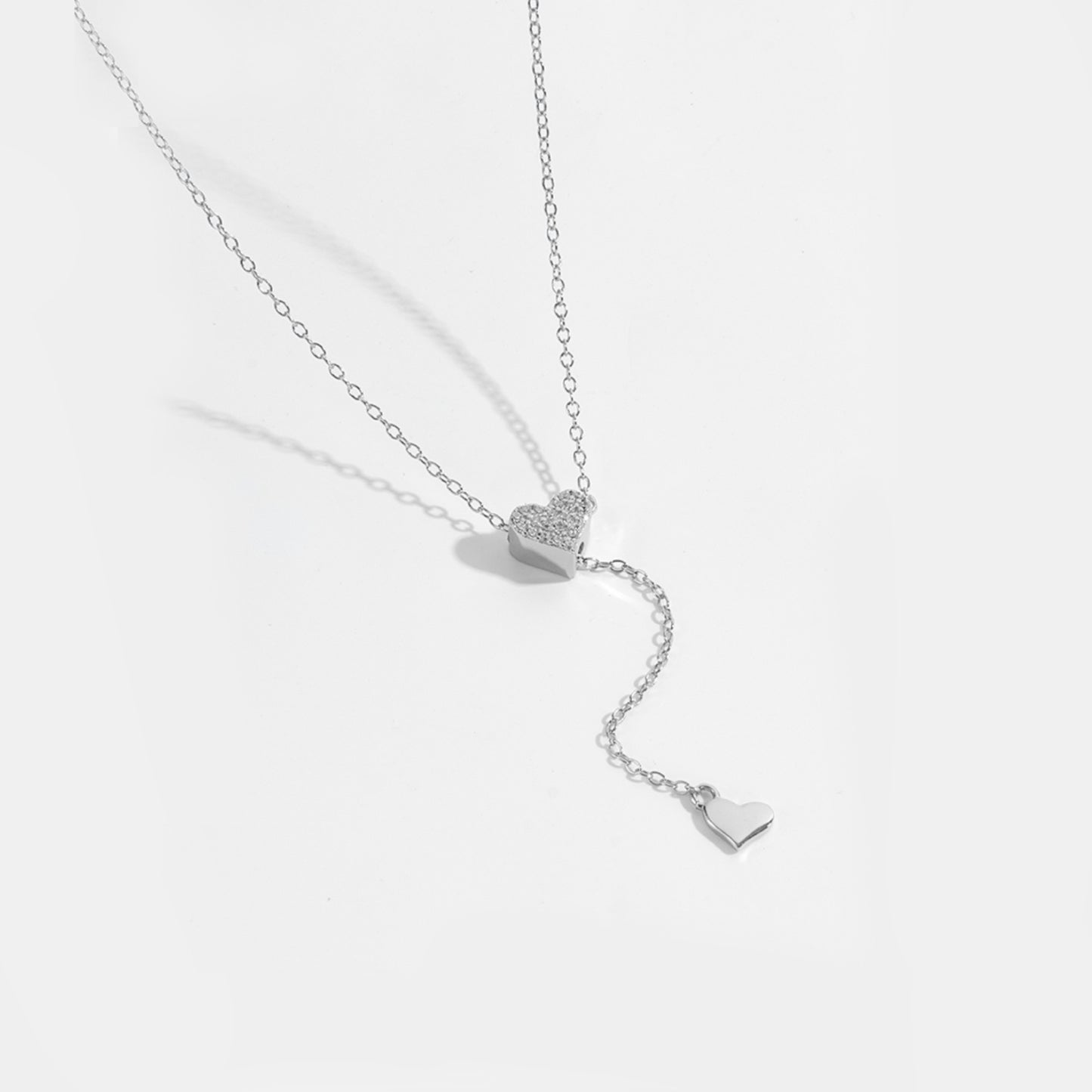 925 Sterling Silver Pull-out Love Y Necklace