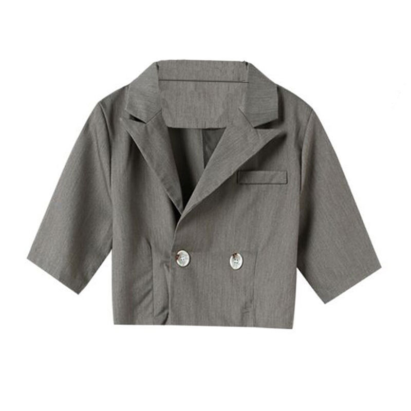 Summer Korean Style High Waist Thin Western Style Small Tailored Suit Top Women's Coat