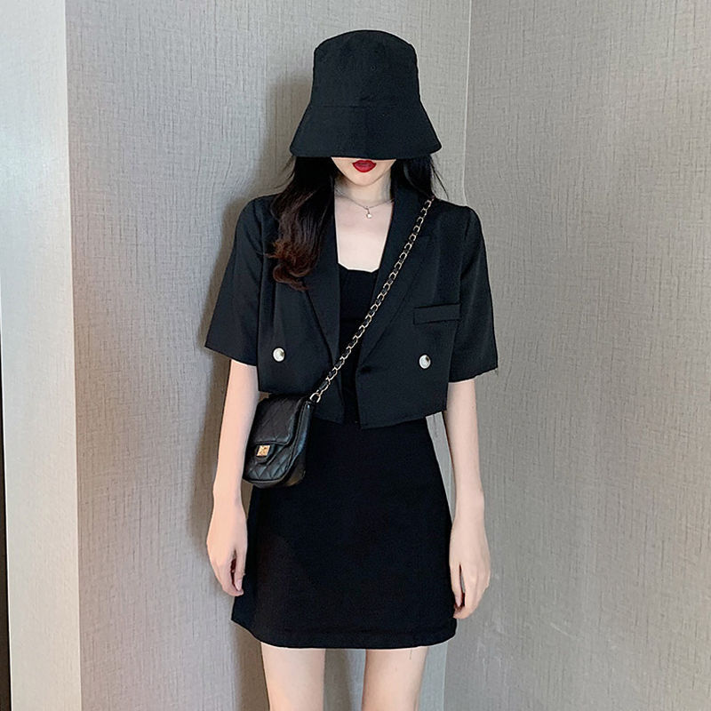 Summer Korean Style High Waist Thin Western Style Small Tailored Suit Top Women's Coat